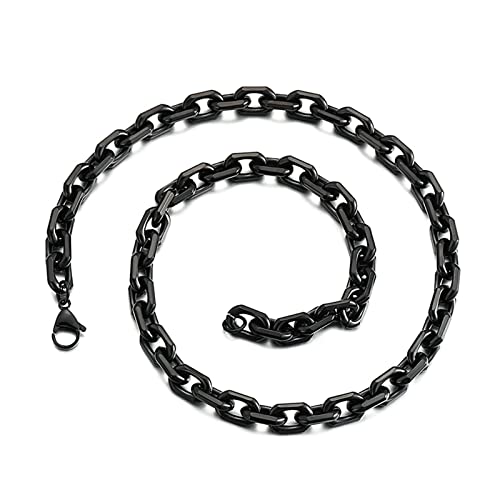 Collier maille paperclip acier inoxydable 8mm, la chaîne style biker pour vos sorties moto