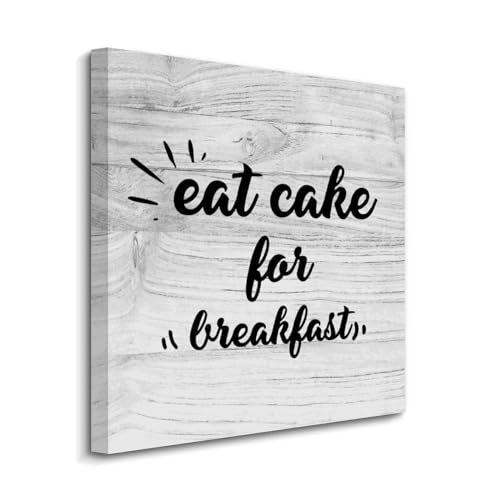 Póster de lienzo Eat Cake For Breakfast para decorar tu dormitorio con estilo rústico