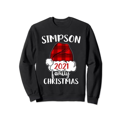 Pijama a juego Simpson de Navidad 2021 Sombrero de Santa Sudadera