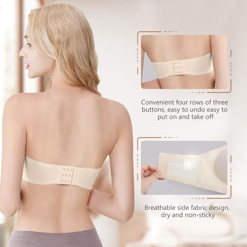 Girls Training Strapless Bandeau Bras Teen Tube Top 12-14 14-16 16-18 Seamless Padding Bralettes3