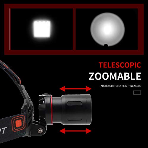 Lampe frontale zoom lampe torche étanche de chasse - 4