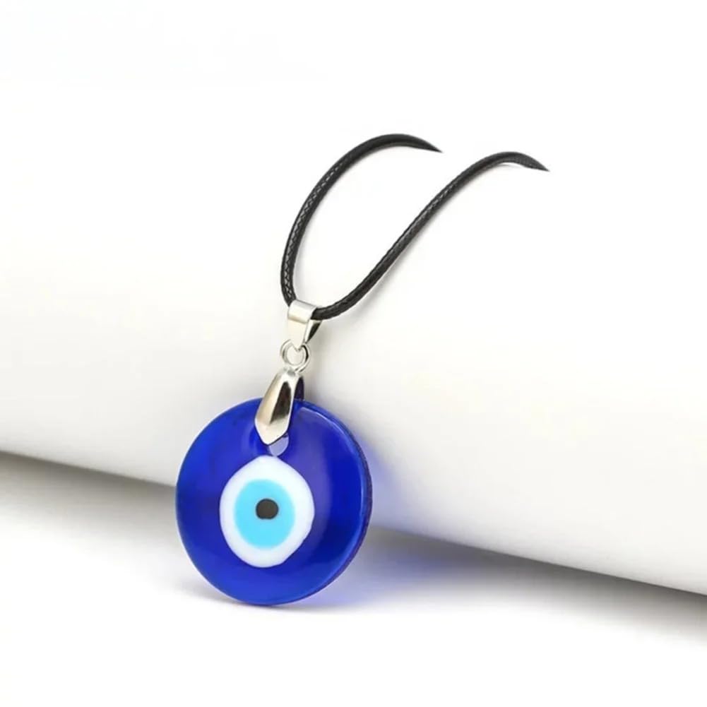 NLIEOPDA Vintage Turkish Evil Eye Necklace – Blue Glass Talisman Choker with Adjustable Chain | Boho Party Jewelry & 2025 Gift