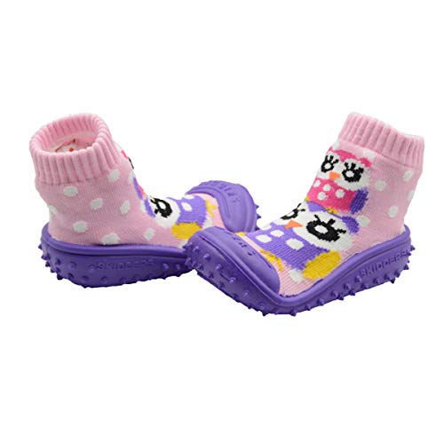 Baby Girls Slippers - Baby First Walking Non Skid Slipper Socks - Premium & Comfortable Toddler House Slippers - Kids Essentials - Owl - 24 Months #TOP2