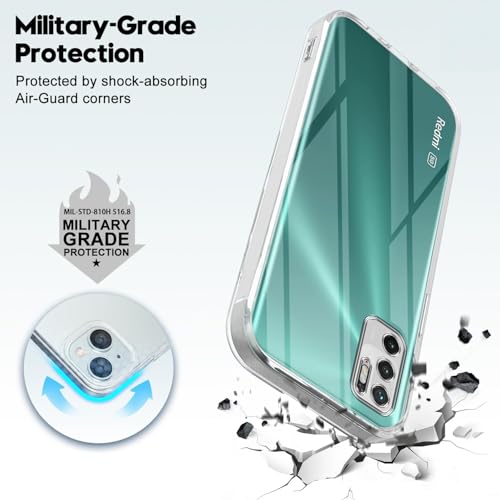 Image of Jkobi Back Case Cover for Xiaomi Mi Redmi Note 10T 5G | Note 10 5G (Shockproof Case Silicone Clear | Camera Protection | Flexible and Soft | Transparent)