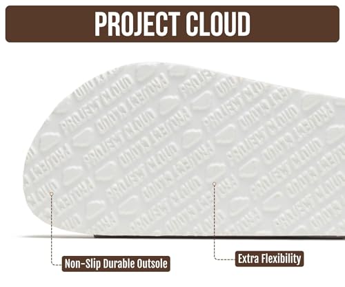Image of Project Cloud 100% Genuine Leather Summer Sandals for Women 2026 - Memory Foam & Cork Footbed Beach Vacation Essentials Womens Sandals Comfortable Lightweight Slides for Women Footwear (Capri)