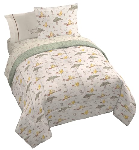 Image of Jay Franco Kids Bed Set, Beige, Winnie The Pooh, 7 Piece Queen