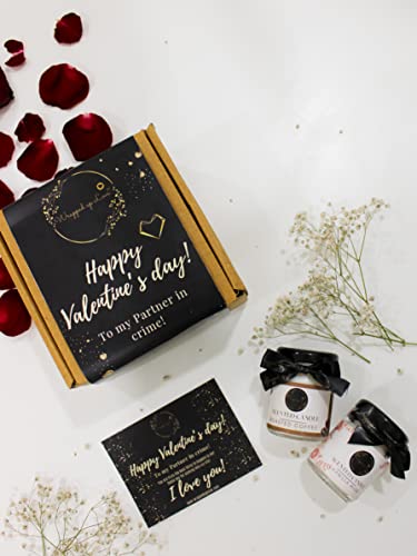 Image of Mini Soy Wax Scented Candles - Luxury Soy Wax Scented Candles, Long Burn Time, Black soot- Free Pack of 2 (Valentine's Day Gift Set (Black))
