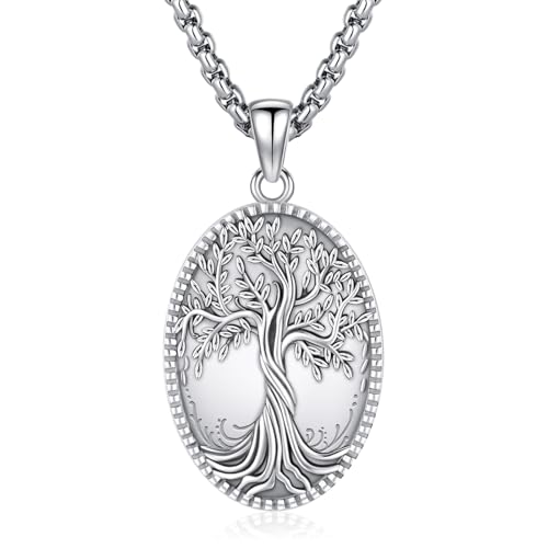 Eusense Tree of Life Locket Necklace that Hold 2 Pictures
