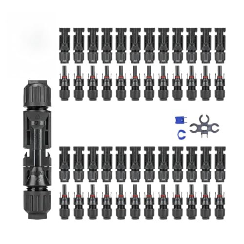 Conectores PV de 1000V y 30A para cables paneles solares de 2.5 a 6mm 2