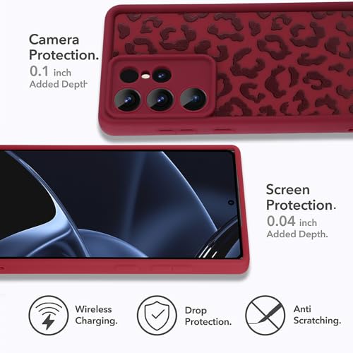 Image of Compatible with Samsung Galaxy S25 Ultra Case, Wine Red