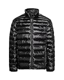 ralph lauren trenchcoat damen Polyester-Futter Polo Ralph Lauren Packbare Daunenjacke für Herren mit durchgehendem Reißverschluss, Schwarz, XXL