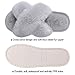 Women's Cross Band Slippers Soft Plush Furry Cozy Open Toe House Shoes Indoor Outdoor Comfortable Faux Rabbit Fur Slip On Breathable for Girls Spring Summer Grey 7-8
