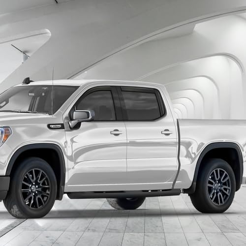 Image of CLIM ART in-Channel Incredibly Durable Rain Guards for GMC Sierra 1500 2019-2026 Crew Cab,Original Window Deflectors,Vent Deflector,Vent Window Visors,Truck Accessories,4pcs-619003LPv