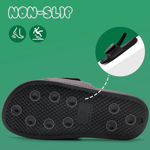 Image of IceUnicorn Kids Girls Slide Sandals Toddler Slippers Boys Non-slip Summer Casual Beach Water Shoes for Indoor & Outdoor