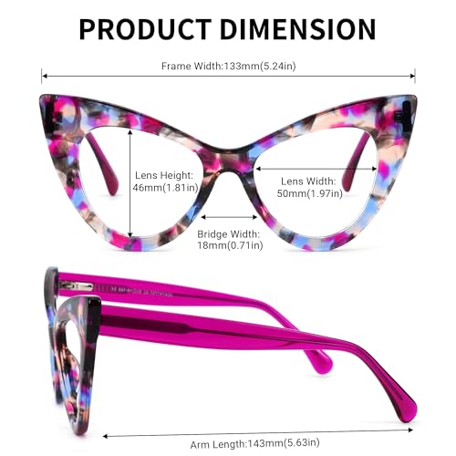 Image of Zeelool Retro Cat Eye Blue Light Blocking Glasses ZJGA747707-02B Purple