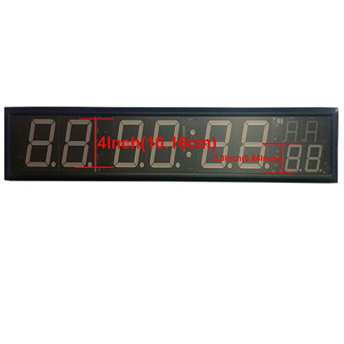THINKHONGHAO 4'' 8Digits LED Countdown Clock Workout Timer For Garage Home Gym Crossfit Training EMOM Tabata Fitness Timer