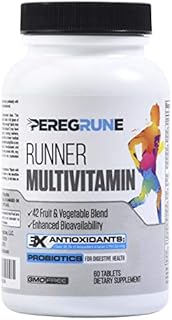 Runner Vitamin – Engineered Multivitamin with Antioxidants for Health / Recovery – Complete B Complex for Endurance, Energy – Probiotics, Whole Foods – GMP Certified Endurance & Running Supplement