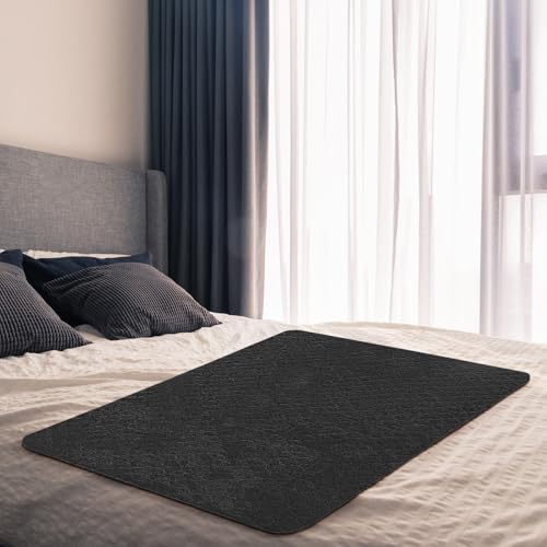 SmoothNovelty Couples Waterproof Mat Lover Reusable Stainproof Blanket Quiet Easy Use Towel Protector for Adult Multi Functional Bed Sheets Couple Messy Play Pleasure Comfort(Black 54 x 34 Inch)