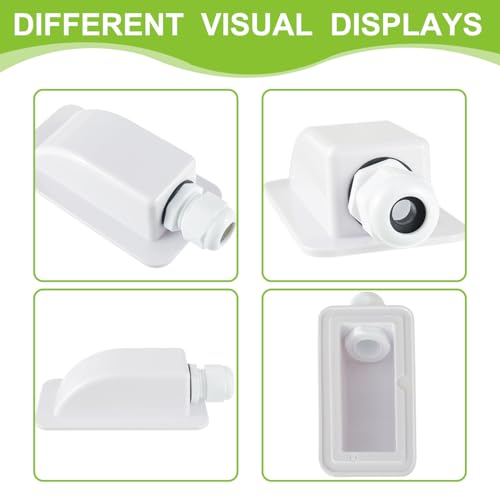 EPLZON Wetterfestes Einzel-Kabeleinführungsverschraubung ABS Anschlussdose, IP68 Solarkabel Eingangsbuchse für Kabel 6-12 mm, für Solarmodule auf Wohnmobil, Boot, Kabine(2 Stück)