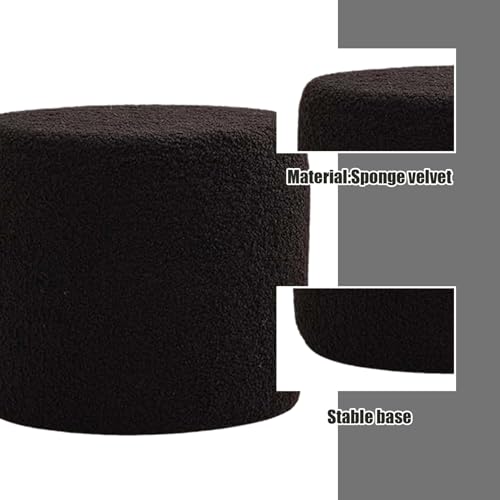 Taburete otomano puf pequeno de 7.5 pulgadas de alto y reposapies acolchado para salon color 3