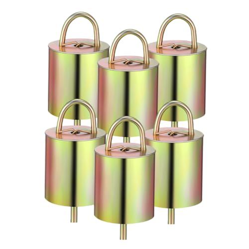BCOATH 6pcs German Cow Bells Large Metal Farm Animal Bells Loud for Cattle Sheep Horse Pet-Lost Prevention Vintage Design