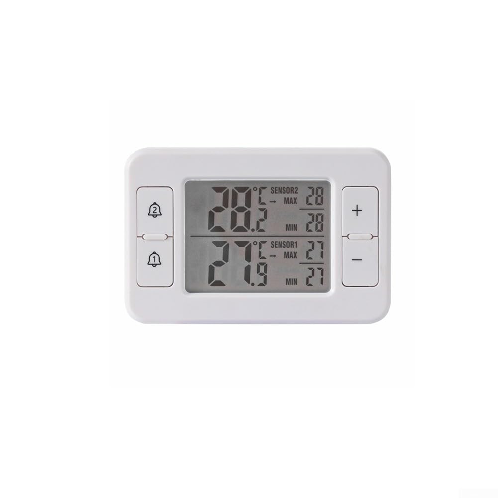 Termometro Digitale Per Frigorifero E Congelatore Wireless – Con Allarme Acustico, Display Min/Max, Sensori Inclusi (2PCS), Batterie Non Incluse - 2