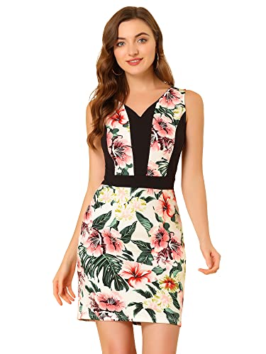Robe moulante à motif pied-de-poule et finitions col fendu de luxe