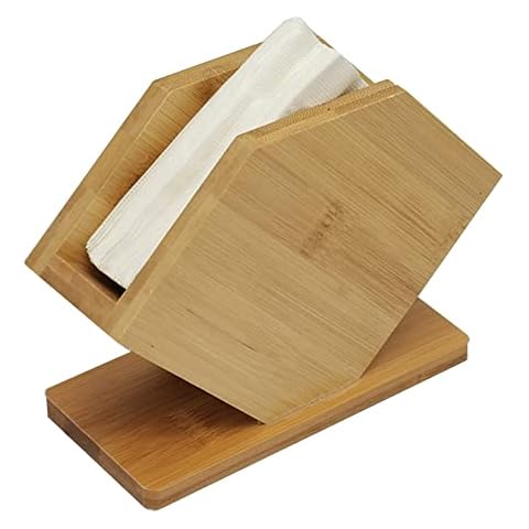 Niciksty Wooden Napkin Holder Farmhouse Kitchen Napkin Holder for Table Dinner Napkin Holder Cocktail Napkins Holder Vintage Wood Napkin Holder Christmas Napkin Holder Cover