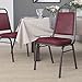 Flash Furniture HERCULES Series Trapezoidal Back Stacking Banquet Chair in Burgundy Vinyl - Silver Vein Frame