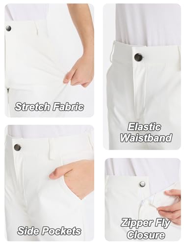 Image of DEVOROPA Youth Boy's Golf Pants Quick Dry Athletic Chino Flat Front Pants Kids School Uniform Clothes