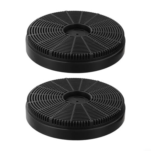 Qualoramall Dunstabzugshauben-Kohlefilter, 2 Stück, 160 x 30 mm, rund, Aktivkohlefilter, Küchenabzugshauben, Filter, Öl, Rauchabsorbierende Filter für Dunstabzugshaube, Abluftventilatoren