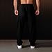 Men's 2026 Fashion Sweatpants Loose Fit Fleece Cargo Joggers with Zipper Pockets Comfy Open Bottom Gym Hiking Pant Black Mens Workout Pants M