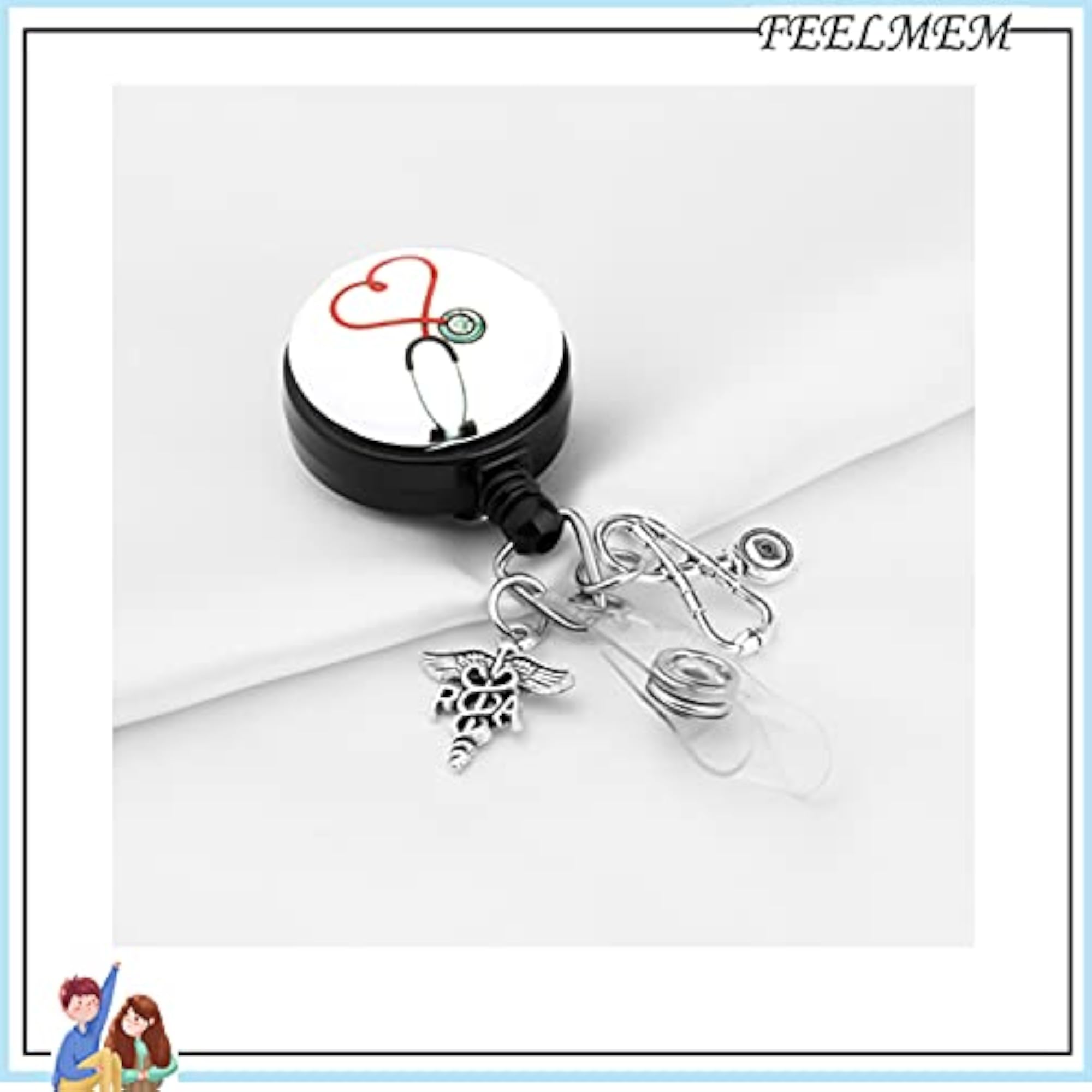 PA Medical Stethoscope Retractable Badge Holder Gift
