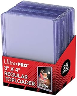Ultra Pro 25 3 X 4 Top Loader Card Holder for Baseball, Football, Basketball, Hockey, Golf, Single Sports Cards Top Loads
