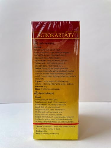 Agrokarpaty Herbal Tea for Lymphatic System Support | Natural Herbal Tea (20 Teabags 40g)