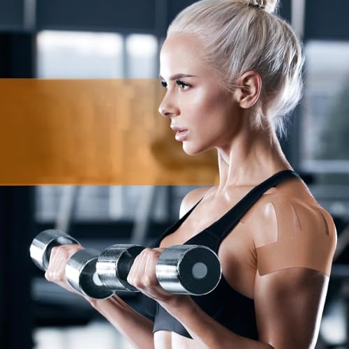 8 Stück Kinesiotapes Vorgeschnitten für Schultern, Tape Schulter Wasserfestes & Elastisches Physio Tape Atmungsaktiv Hautfreundlich Schmerzreduktion & Muskelunterstützung (8, SKIN)