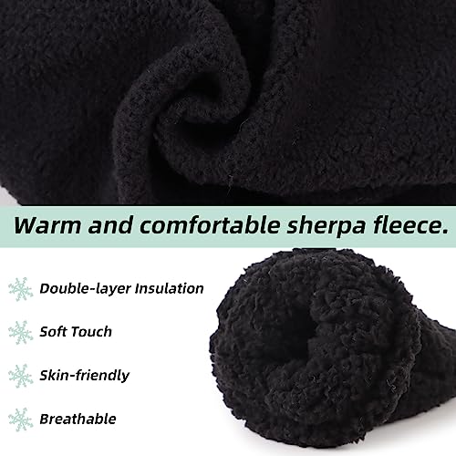 Zsedrut 1 Pairs Kids Winter Glove Fleece Lined Baby Girl Mittens Warm Toddler Boys Gloves (Black, S) #TOP2