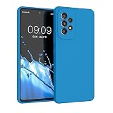 kwmobile Cover per Samsung Galaxy A53 5G Custodia - Back Case per Smartphone in Silicone TPU - Protezione Gommata - blu fluo
