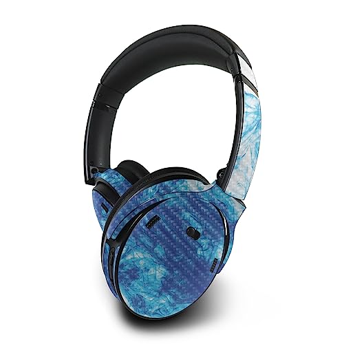 Image of MightySkins Carbon Fiber Skin Compatible with Bose QuietComfort 45 Headphones Vibrant Smoke | Protective, Durable Textured Carbon Fiber Finish | Easy to Apply | Made in The USA