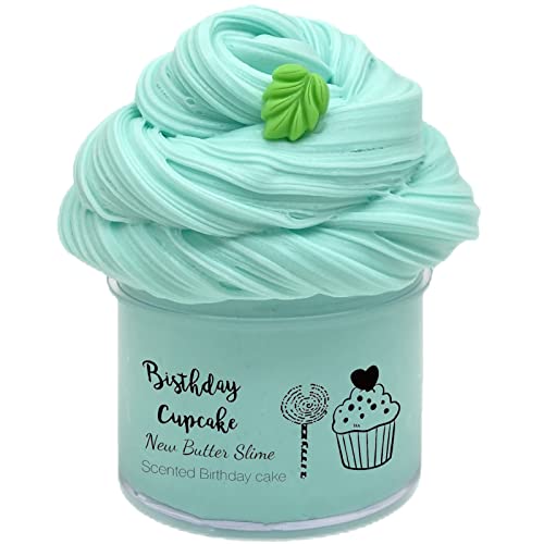 Butter Slime Upgraded Mint Slime with Charms, Scented Sludge, Non-Sticky, Stress Relief Toy for Girls and Boys (200ml)