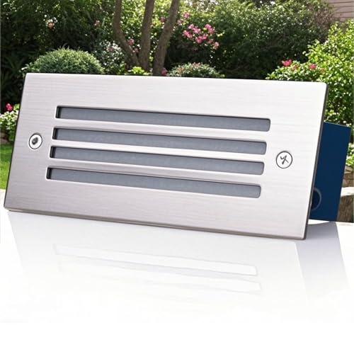 JOUFNING Spots De Sol Rectangulaires pour Escalier, Spots D'extérieur Encastrés, Projecteur Basse Tension Étanche IP65, Lampe d'angle Encastrée 220...