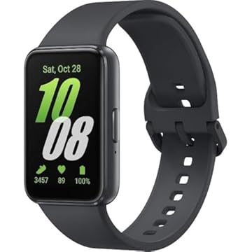 SAMSUNG Galaxy FIT 3 [2024] Tela AMOLED de 1,6 polegadas | Vida útil da bateria de 14 dias | Mais de 100 mostradores de relógio | Mais de 100 modos de exercício | Modelo internacional - (preto)