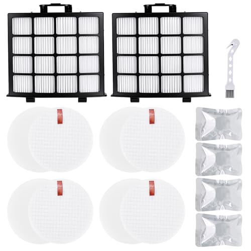 Image of 11 Pack UV2500 Brush Roller Filter Replacement Part Compatible with Shark UV2500 Performance Powered Lift-Away Upright Vacuum, 2 Filters 4 Foam Filters 4 odor neutralizer 1 Cleaning Brush