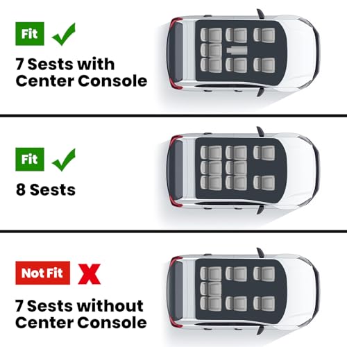 Image of LASFIT Floor Mats & Cargo Mat for Toyota Sequoia 2023-2026 (Not fit 7-Seater w /o Center Console), TPE All Weather Protection Car Liners Custom Fit for Sequoia 1st & 2nd & 3rd Row & Trunk Mats, Black