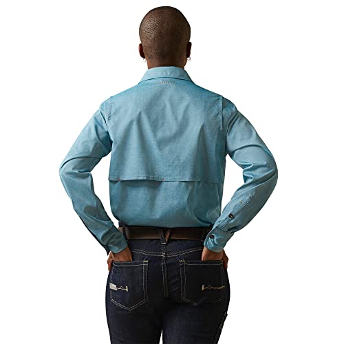 ARIAT Women's Rebar Made Tough Venttek DuraStretch Work Shirt, Larkspur Heather, Size Medium - image 2