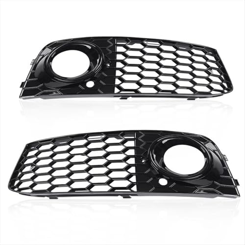 Rejilla de malla para luz antiniebla delantera de Audi A4 B8 2009 a 2012 negra 8KD807682 8KD807681