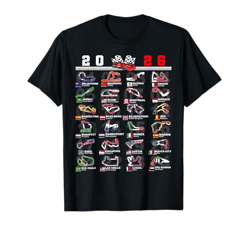 Race Car Enthusiast Motorsport Racing Fan World Flags T-Shirt
