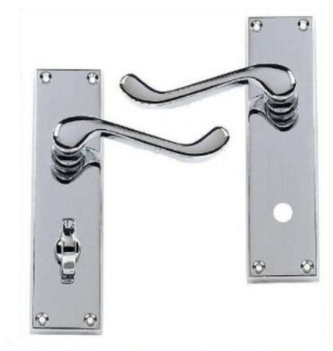 Dale Hardware Silver Victorian Scroll Polished Chrome Lever Bathroom Wc Door Handles (58224)