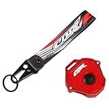 ygiussh Motorcycle Key Case Cover & Key Chain Aluminum Alloy Protective Shell Compatible with CBR 600RR 1000RR CB500 CB1100(Red)