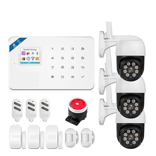 Système de sécurité domestique Système D'alarme Intelligent GSM, For Support Domestique, Tuya, Capteur De Mouvement Intelligent, Détecteur De Porte, Sirène De Sécurité(KIT 2)